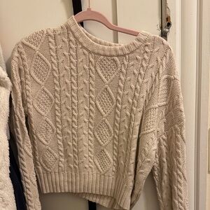 Cable Knit Cream Sweater